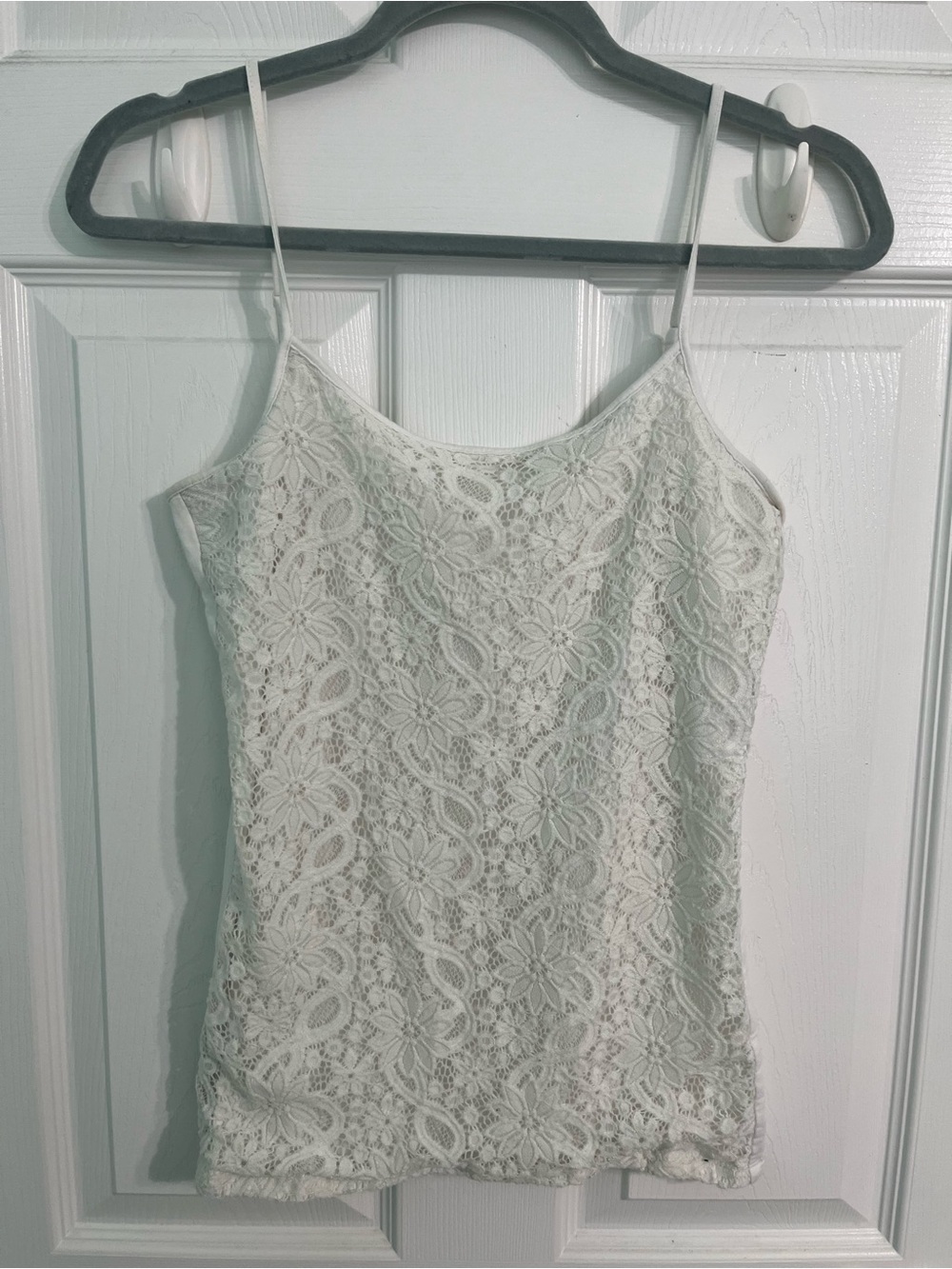 LOFT White Lace Trim Camisole